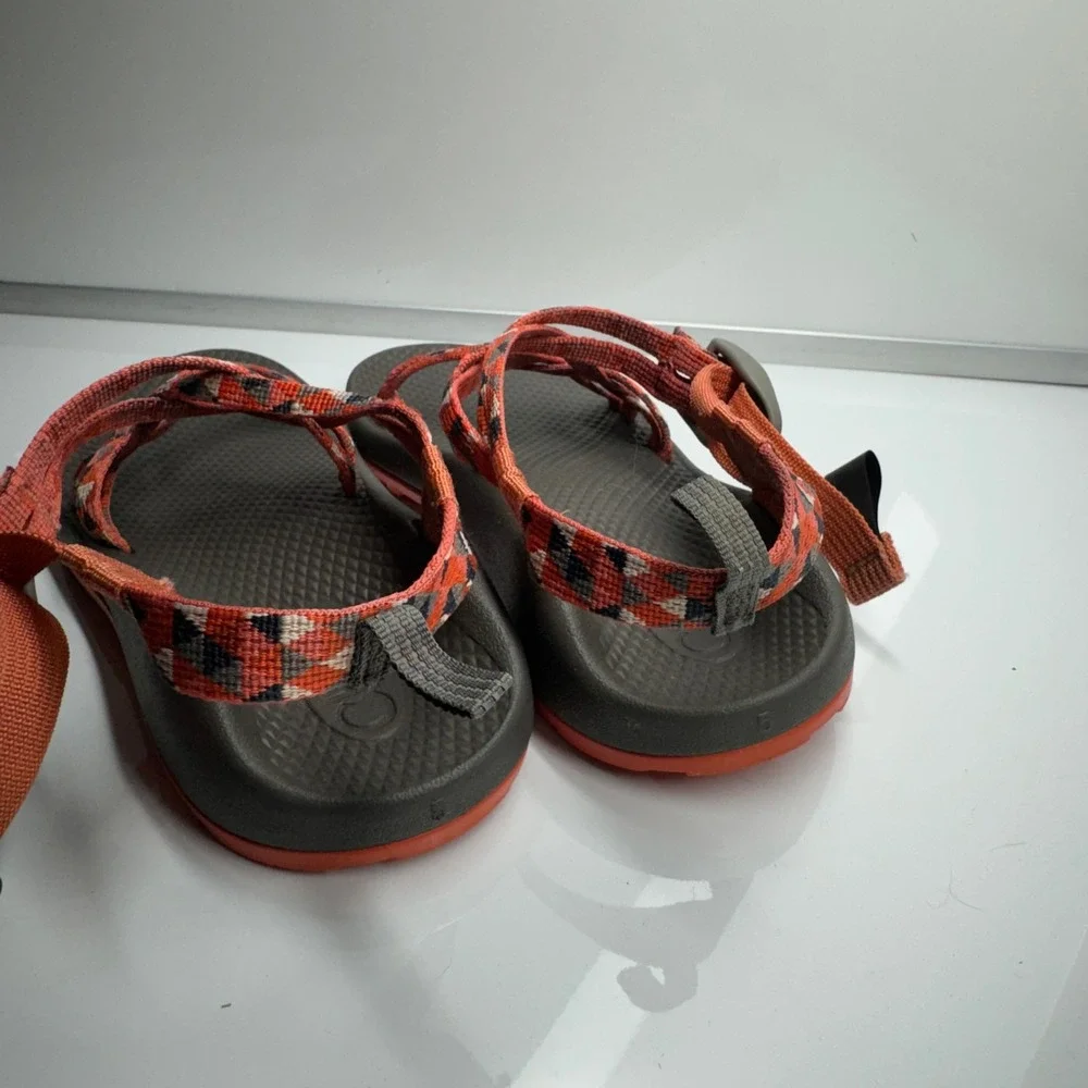 Chaco Z Sandals Youth Rusty Orange Pink Multi Color Strappy Comfort Sport Size 5